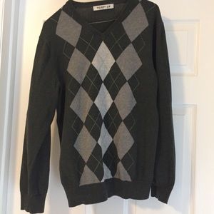 Old navy men pullover vneck argyle sweater